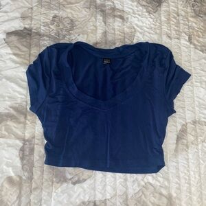 SHEIN Deep Blue Women's Crop Top